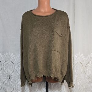 Gilded Intent Olive Green Sweater Sz Small